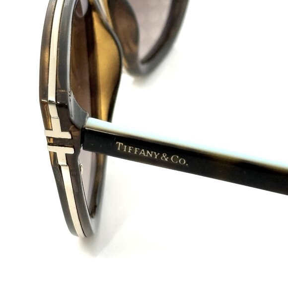 Tiffany & Co. TF4152 Brown Acetate Cat Eye Sunglasses Gold Tone Tortoise Shell main image 13